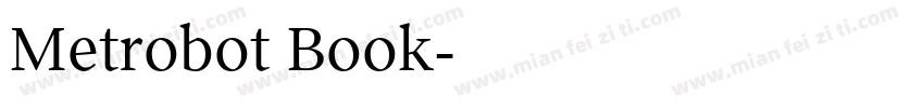 Metrobot Book字体转换